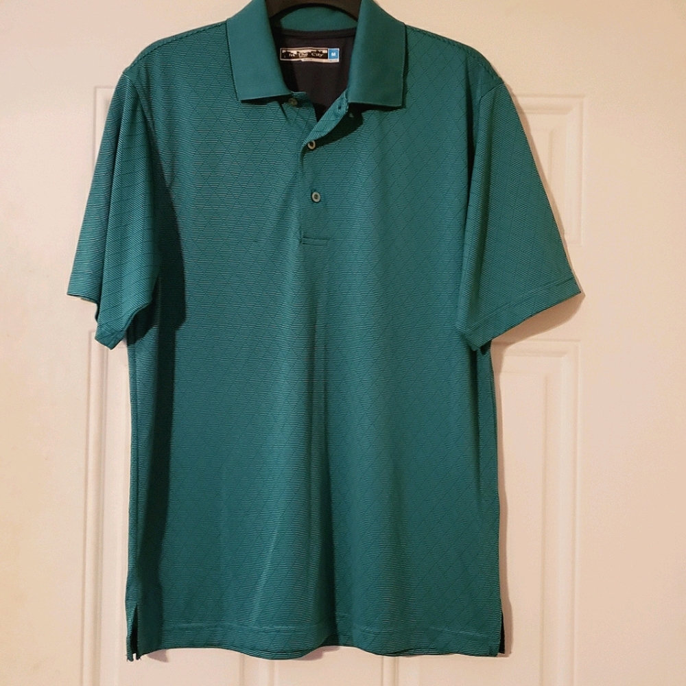 In the City Mens performance moisture-wicking polo